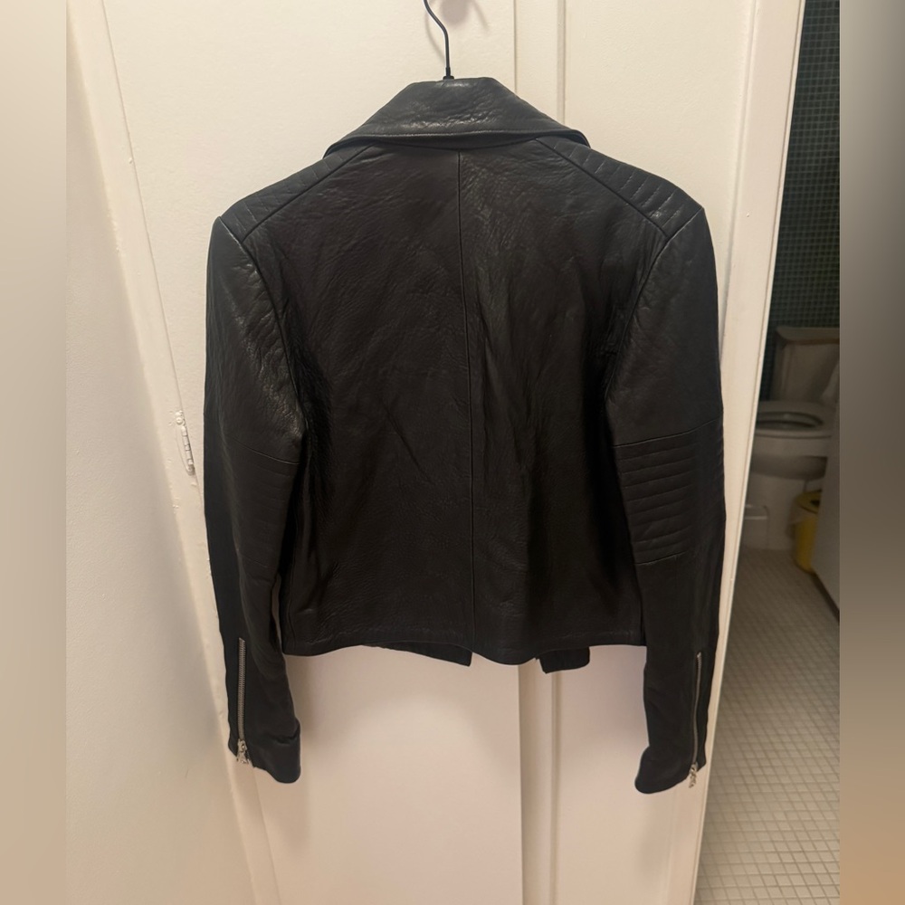 J Brand Aiah Leather Jacket in Black NWOT Sz S - Picture 8 of 9